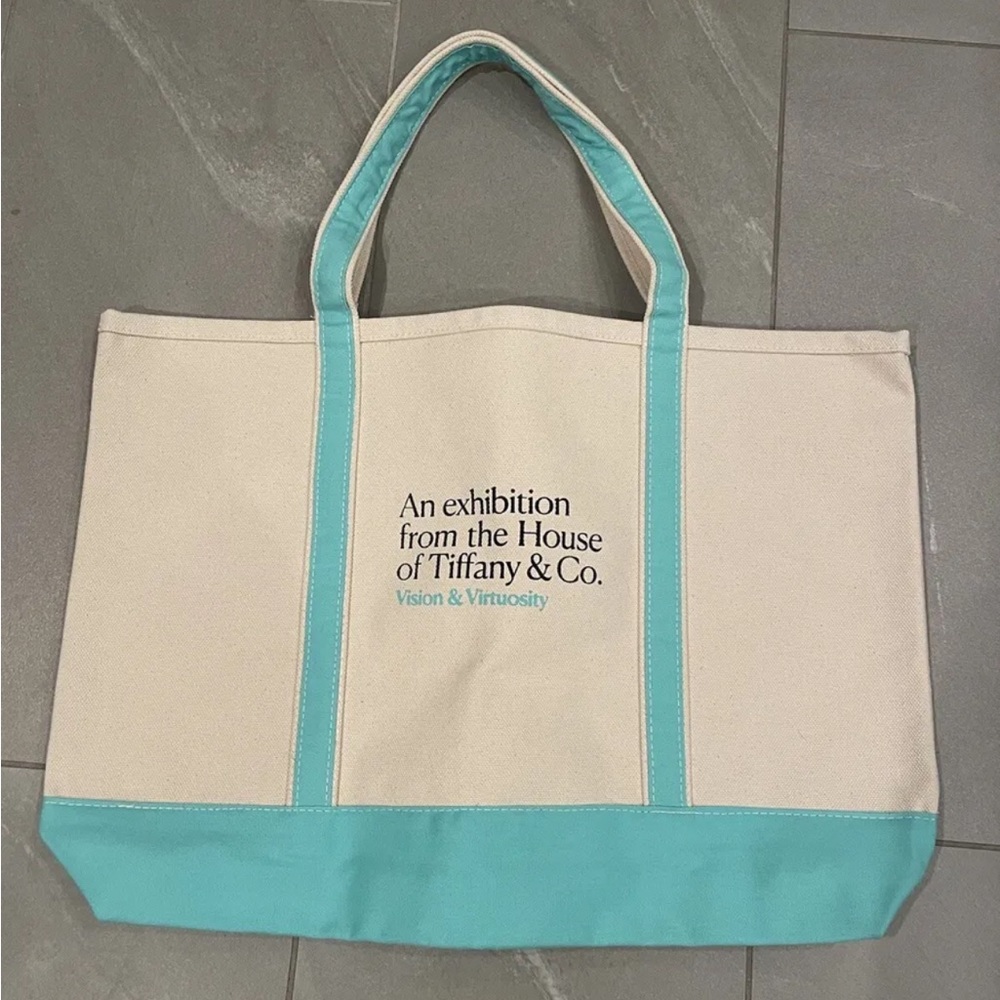 NEW TIFFANY & CO. Vision & Virtuosity Exhibit London Canvas Tote Bag Cream RARE - Picture 10 of 11